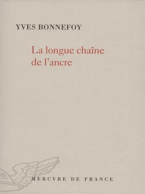 cover image of La longue chaîne de l'ancre